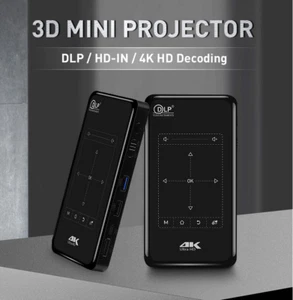 4K HD Smart DLP Mini Projector Android WiFi Bluetooth 1080P 32G Home Theater - Picture 1 of 9
