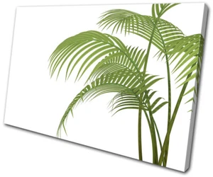 Leaves Botanical Green Tropical Floral SINGLE CANVAS WALL ART Picture Print - Picture 1 of 1