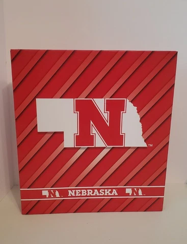 New! Nebraska Cornhuskers 3-Ring, 1" Binder, 2-inside Pockets Cover