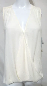 Collective Concepts Ivory Color Sleeveless Drape Front Blouse Size XS Brand New - Picture 1 of 6