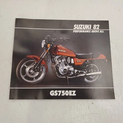 Suzuki GS750EZ 1982 folleto de ventas publicidad literatura impresión original Foto 1 de 4