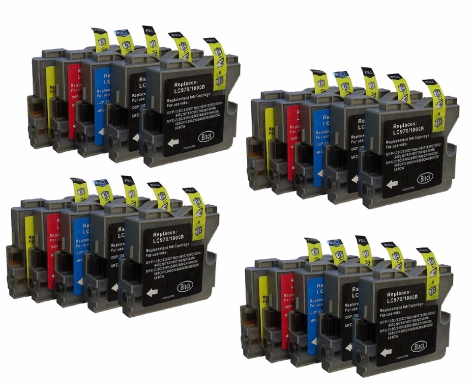 20Tintenpatronen kompatibel mit Brother DCP130C DCP135C DCP540C MFC5460CN LC1000 - Bild 1 von 1