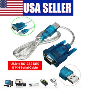 9 Pin Cable PDA 3FT New Translucent USB 2.0 To DB9 RS232 Serial Converte - Picture 1 of 4