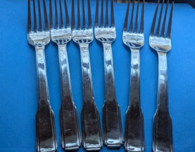 6 tenedores de cena Godinger COSMOPOLITAN FAIRMONT cubiertos de acero inoxidable Foto 1 de 3