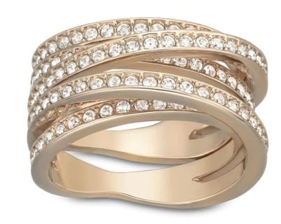 Anillo Espiral Swarovski Chapado en Oro Rosa Talla 52/US 6/Pequeño Nuevo en Caja $149 Foto 1 de 3