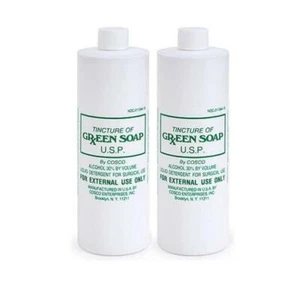 2 pezzi bottiglie 16 oz 1 pinta concentrato puro tatuaggio COSCO SAPONE VERDE fornitura medica - Foto 1 di 2