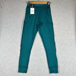 Jaggad NWT Bottle Green Flow High Waist Full Length Leggings Size M Gym Wear - Picture 1 of 10