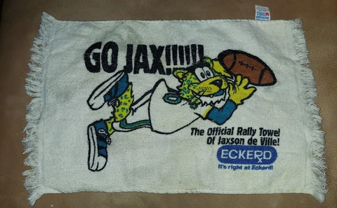 JACKSONVILLE JAGUARS Rally Towel Vintage Old School Mascot JAX Eckerd 16"x10" Cover