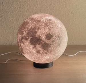 Moon Globe for Lamp. Created using real NASA SVS data from the Moon! - Picture 1 of 4