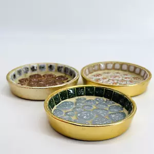 VINTAGE PIASTRELLE MOSAICO ARTIGIANALI ORO VANITÀ CATCHALL NRINKET PIATTI-ARREDAMENTO CASA - Foto 1 di 9