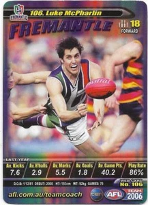 2006 TeamCoach (106) Luke McPHARLIN Fremantle - Picture 1 of 1