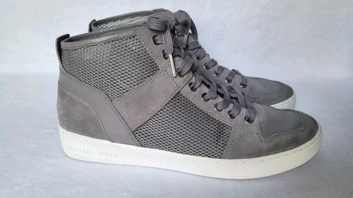 Sneakers alte da donna Michael Kors Matty in pelle grigia taglia 10M