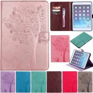 3D Embossed Wallet Flip Leather Card Holder Case Cover For iPad 5th Gen Air Pro - Picture 1 of 20