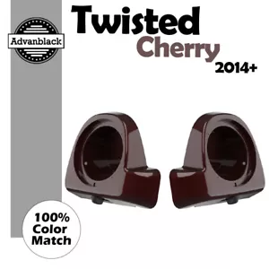 Twisted Cherry 6.5" Speaker Pods Lower Vented Fairings Fits 14+ Harley Davidson - Bild 1 von 5