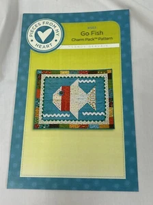Go Fish ~ Appeso a Parete ~ Confezione Charm Trapunta Modello da Pezzi dal Mio Cuore #503 - Foto 1 di 3