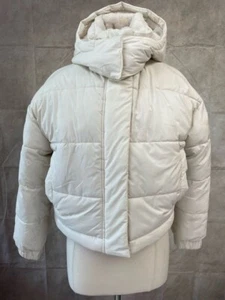 American Eagle Outfitters Women's Reversible Jacket Hooded Ivory Size XS - Picture 1 of 6
