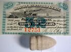 1861 CONFEDERATE $30 Intrst Note PLUS a Civil War UNused never fired BULLET NR