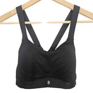 Sujetador deportivo de entrenamiento con correas ajustables inalámbricas negras acolchadas THIRDLOVE talla 34C - Imagen 1 de 8