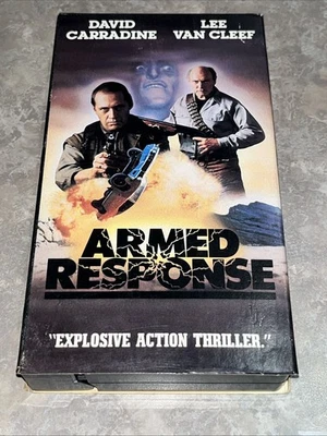 ARMED RESPONSE VHS  Action David Carradine & Lee Van Cleef Grindhouse Cult - Image 1 of 4