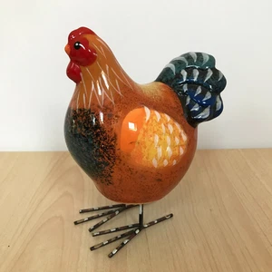 Bamboleo Cerámica Pollo Gallina Tambaleante Estatuilla Animal Antigüedades 13cm Alto - Imagen 1 de 11