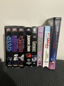 VHS Lot Jurassic Park (Spielberg, 1993) Star Wars, Fantasia, Gunsmoke - 8 Kassetten - Bild 1 von 24