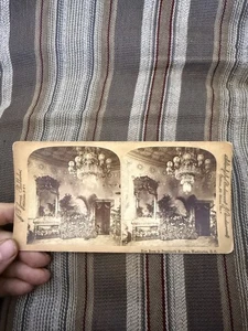 Vintage UNDERWOOD & UNDERWOOD Stereoview BLUE ROOM PRESIDENT MANSION - Bild 1 von 4