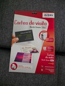Avery 80 Business Cards - 80 Cartes De Visite | 10 Sheets/feuilles A4 - Bild 1 von 2