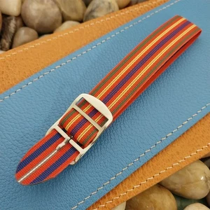 18mm Wende Perlon 1 Stück Regiment Militär NOS unbenutzt Vintage Uhrenarmband - Bild 1 von 8