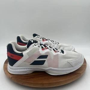 Size 10.5 Babolat Mens SFX3 White/navy/red Tennis/pickleball/court Sneaker Shoes - Picture 1 of 12