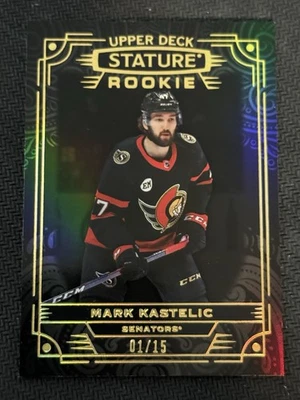 2022 Upper Deck Stature Rookies Black /15 SSP  Mark Kastelic #134 Rookie RC - Image 1 of 2