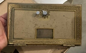 1 Vintage Large Size US Post Office Brass PO Box Door Dial Combo 1965 - Picture 1 of 9