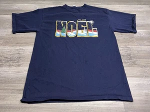 Vintage Y2K Christmas T-Shirt NOEL Bubble Letters Spell Out Made in USA Size L - Picture 1 of 8