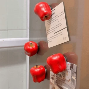 Simulation Apple Refrigerator Sticker Refrigerator Magnet New Year Decorations - Picture 1 of 12