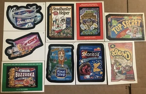 Lot of 9 2005 Topps Wacky Packages 8 Stickers + 1 Tattoo CRUNCHY CHEETOS - Picture 1 of 6