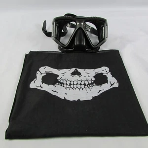 U.S. Divers Black Snorkel Mask MC86UP with Skull Black Balaclavas - Picture 1 of 5
