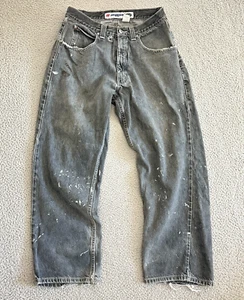 Pantalones de mezclilla holgados vintage Y2K azul ancla para hombre 34 pierna ancha desgastados años 90 - Imagen 1 de 24