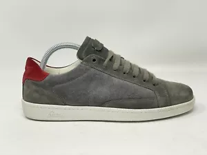 Brioni klassische Tennisschuhe grau rot Wildleder Made in Italy Herren 6 - Bild 1 von 9