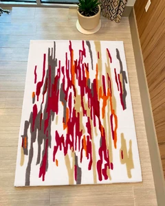 9x12 Moderner Abstrakter Getufteter Wollteppich/Teppich für Wohnzimmer & Wohnkultur - Bild 1 von 8
