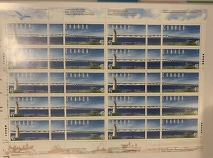 Canada Stamp Sheet/Pane - 1997 45-cent CONFEDERATION BRIDGE Pane of 20 + 10 Tabs - Picture 1 of 1