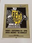 R.E.M. UC Berkeley Greek Theatre Original 1986 Concert Poster BGP