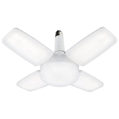 Satco S13146 Adjustable Multi-Beam LED Utility and Garage Ceiling Light, White,