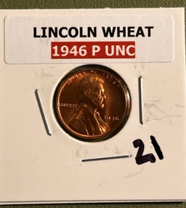 Choice Unc 1946 P Lincoln Wheat Cent BU/Unc - Picture 1 of 3