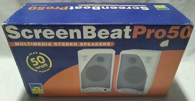 Retro Logic3 SB 250 ScreenBeat Pro 50 PC Multimedia Stereo Speakers 50 Watts NEW - Image 1 of 4
