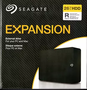 Seagate Expansion 26TB Desktop USB 3.0 External Hard Drive, Black (STKP26000400) - Picture 1 of 3