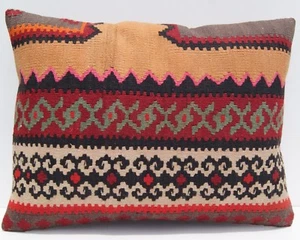 24"x18" Caucasian kilim pillow case Hand made Home decor ridge kilim area rugs - Picture 1 of 3