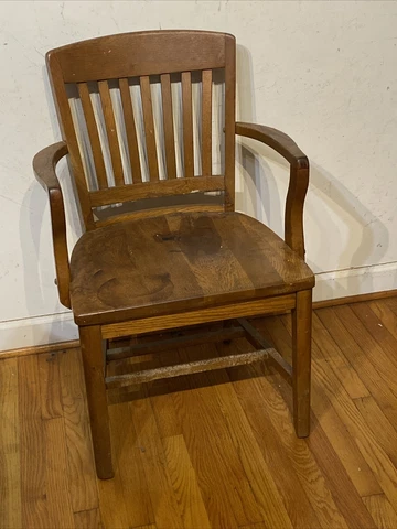 American Oak Armchair Circa 1940 Labeled By Maker Cover