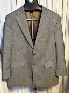346 Brooks Brothers Men’s Khaki/Blk Lightweight Wool Blazer Sz 41R Pre-owned  - Picture 1 of 17