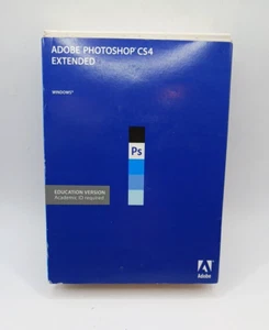 Adobe Photoshop CS4 Extended for Windows Education version DVD w/Serial Number - Picture 1 of 18