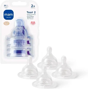 MAM Teats Size 1, Suitable for Newborns, Slow Flow Skinsoft Silicone Teats for B - Picture 1 of 7