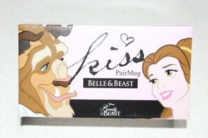 Disney princess Beauty and Beast Belle & Beast kiss pair mug set sun art USA